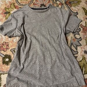 Denim & flower gray polka dotted tshirt